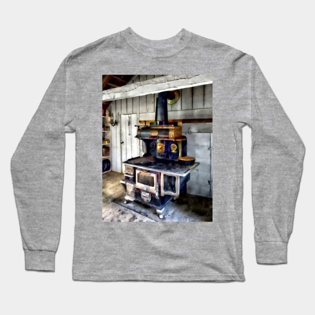 Kitchens - Coal Stove in Kitchen Long Sleeve T-Shirt by SusanSavad